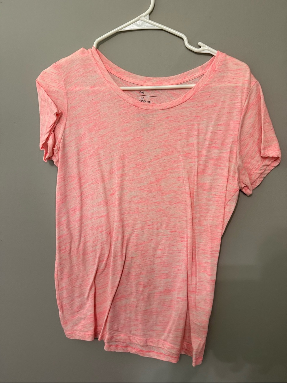 GAP Pink Heather Short Sleeve Crewneck Tee